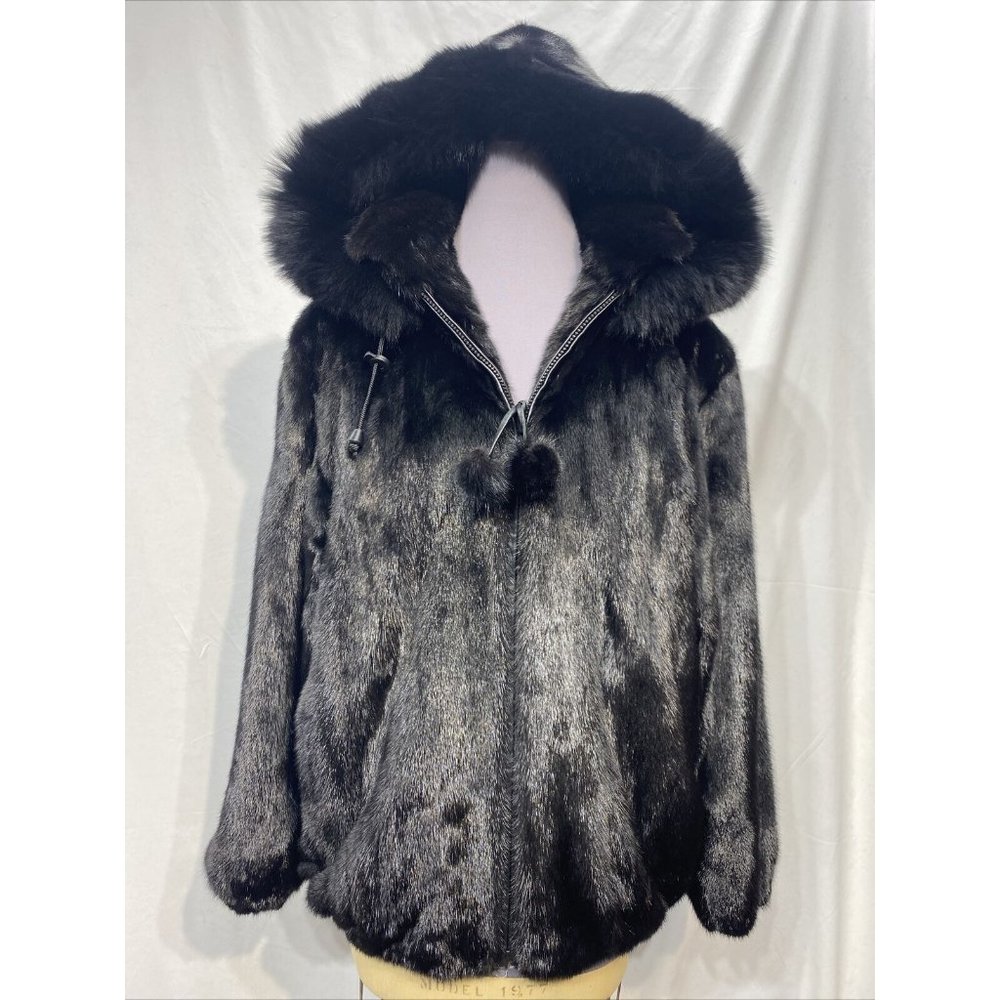 dark ranch mink jacket bomber (81151)